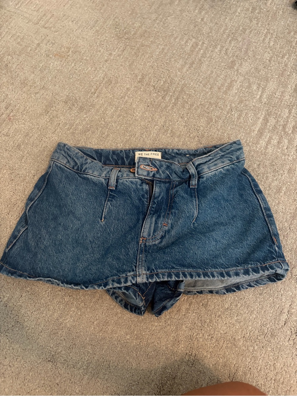 We The Free Indigo Denim Cutoff Jean Shorts